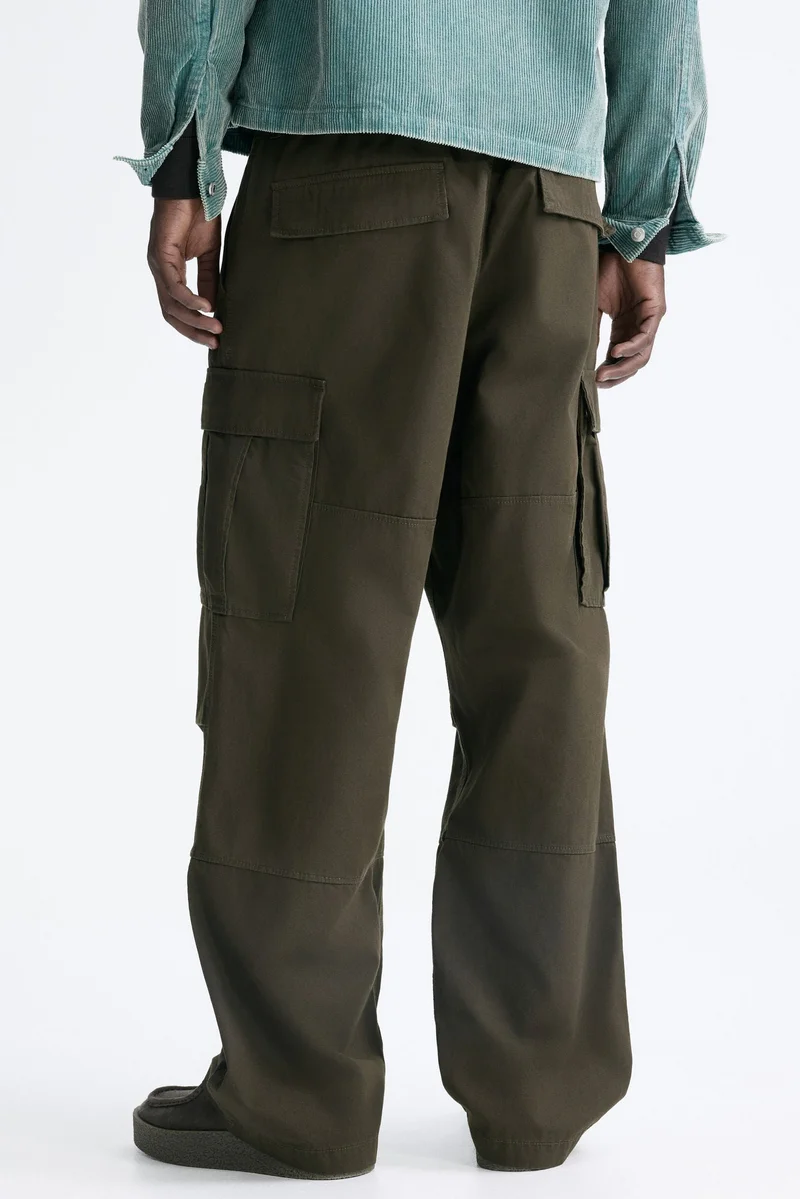 H&M  Relaxed Fit Cotton cargo trousers for Men | Best Price UAE
